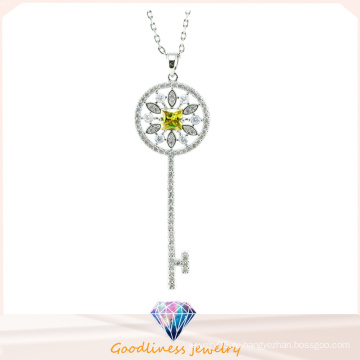 Дизайн ключевого шаблона для женского ожерелья 925 серебряных ювелирных изделий (N6660)
